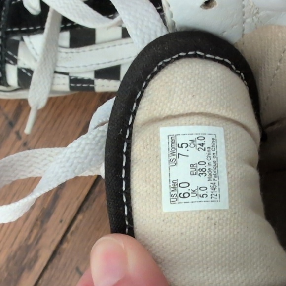 Vans Black & White Checkerboard Old Skool Sneakers - Picture 7 of 7